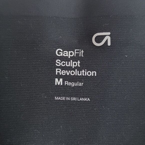 Gap Fit Sculpt Revolution leggings - black with neon stripes Women's Size M - Picture 7 of 11